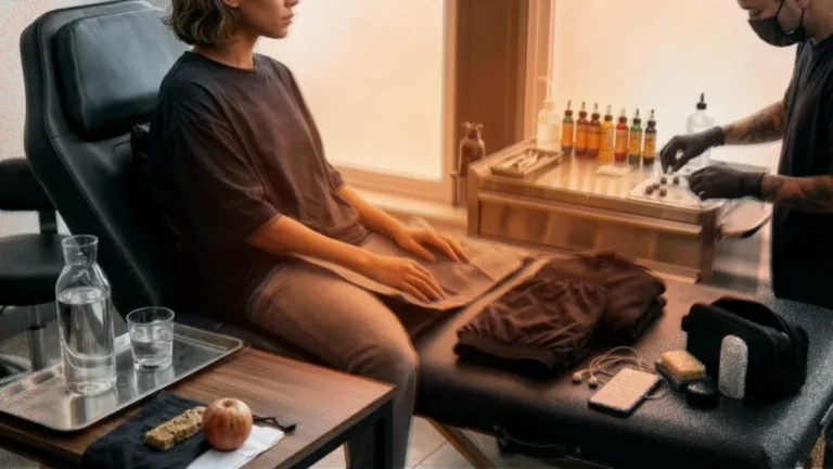 before tattoo session