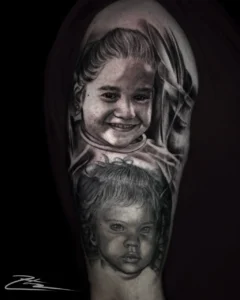 tattoo kids portrait